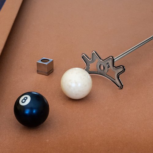 Sumind Retractable Pool Bridge Stick - Billiards Accessories Cue Bridge with Removable Head and Wooden Handle, Ideal for Pool Table(Brown)