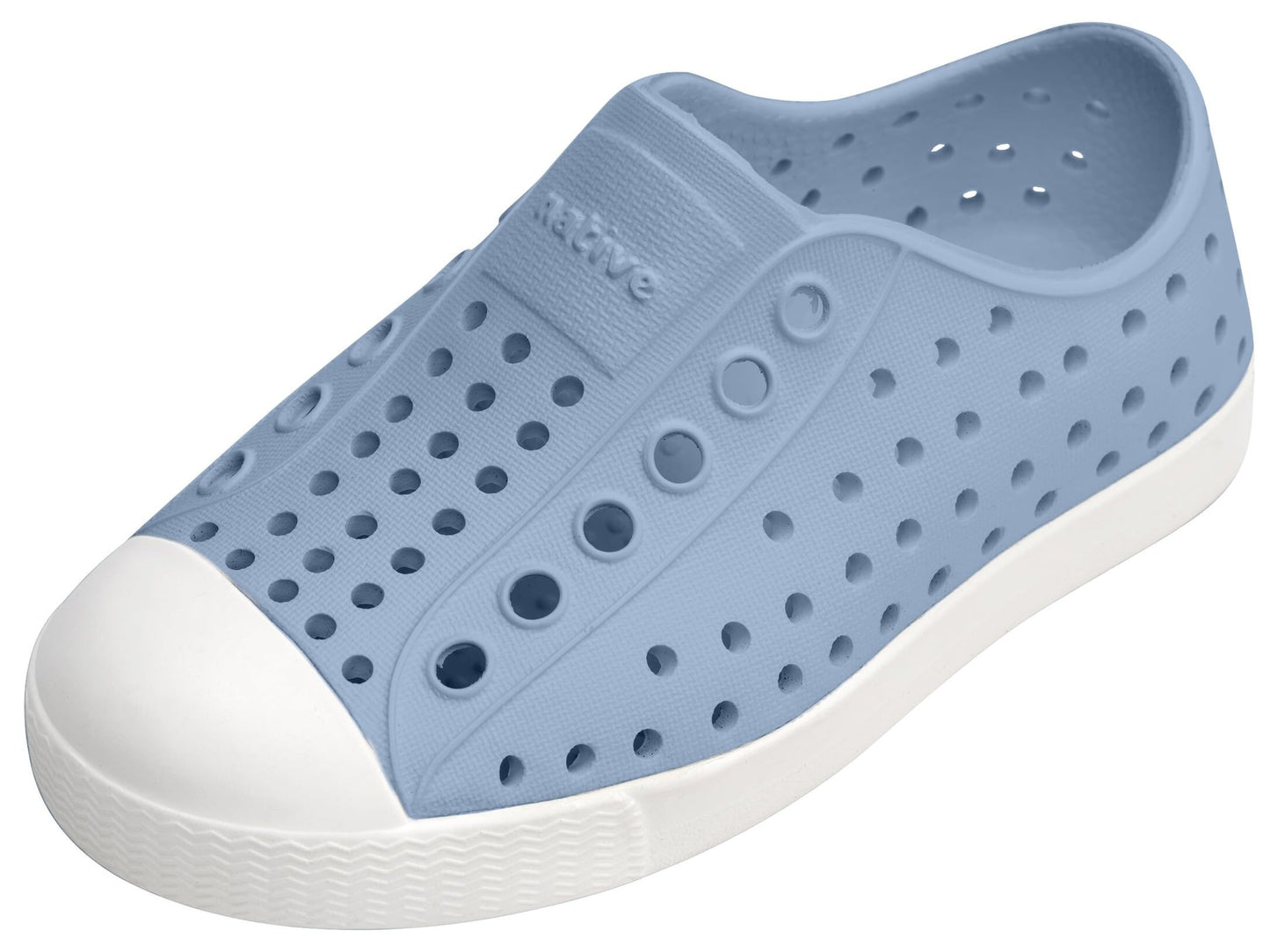 Native Shoes Unisex-Kids Jefferson Sneakers, Skyway Blue/Shell White, 7 Toddler