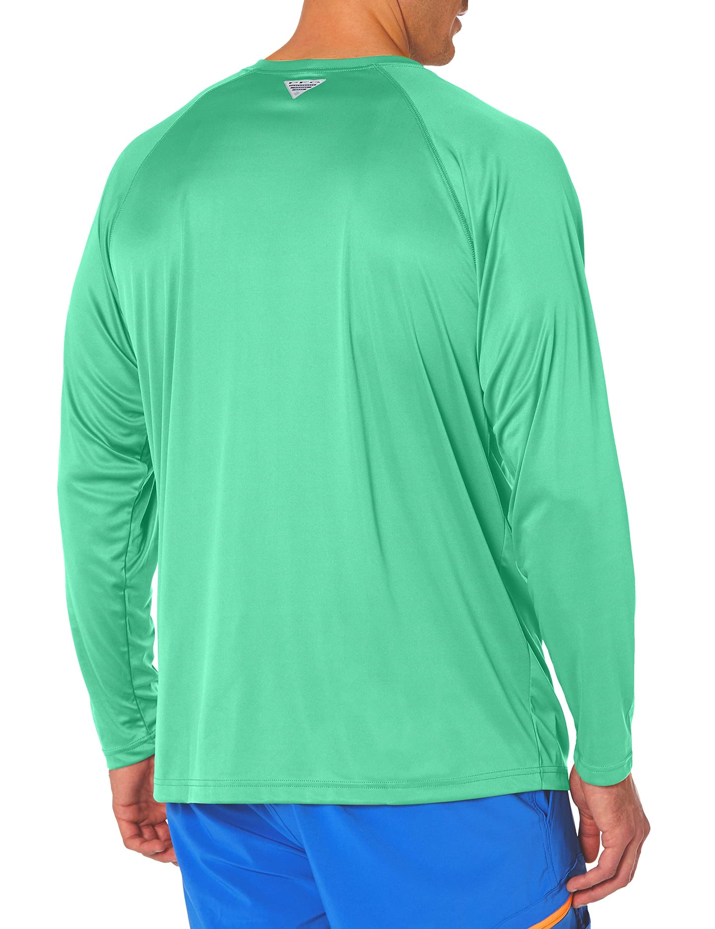 Columbia Men's Big PFG Terminal Tackle UPF 50 Long Sleeve Fishing Shirt, Dark Lime/Sunlit Logo, 3X
