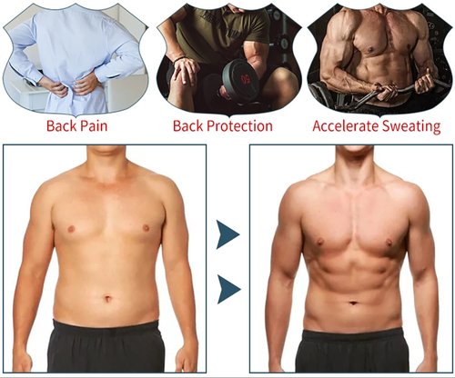 Sauna Vest Men Slimming Girdles Men Neoprene Compression Slimming Vest Sweating With Zipper For Sports Fitness(Large)