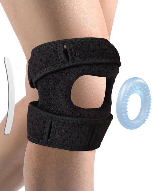 Professional Knee Brace with Side Stabilizers & Patella Gel Pads ??Adjustable Pain Relief for Runner?™s Knee, Jumper?™s Knee (Patellar Tendonitis), Chondromalacia & Arthritis ??Soft Neoprene Support Band for Men & Women (Large)