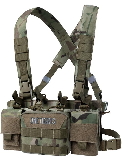 OneTigris Vulture Chest Rig, MOLLE Chest Rigs Tactical Chest Rig Dangler Pouch Utility Admin Pouch IFAK Medical Organizer