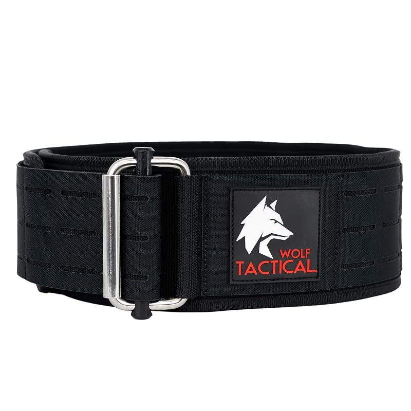 Wolf Tactical Weight Lifting Belt for Men – Black+M (31-36) for Powerlifting, Squats & Deadlifts