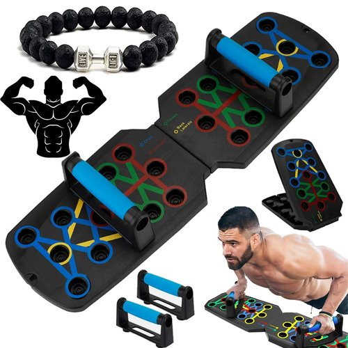 Clingman Push Up Board, Multi Clingman Foldable Pushup Board for Mento Exercise Chest to Build a Perfect Bod (1 Set)