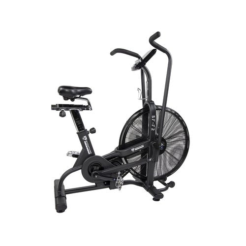 Fitvids Upright Fan Bike with Adjustable Seat and Handlebars for HIIT and Cardio Training