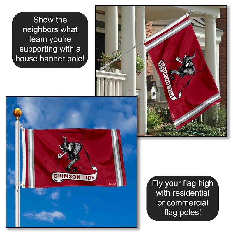 Alabama Crimson Tide 3x5 Flag Banner - Vintage Throwback Polyester with Grommets