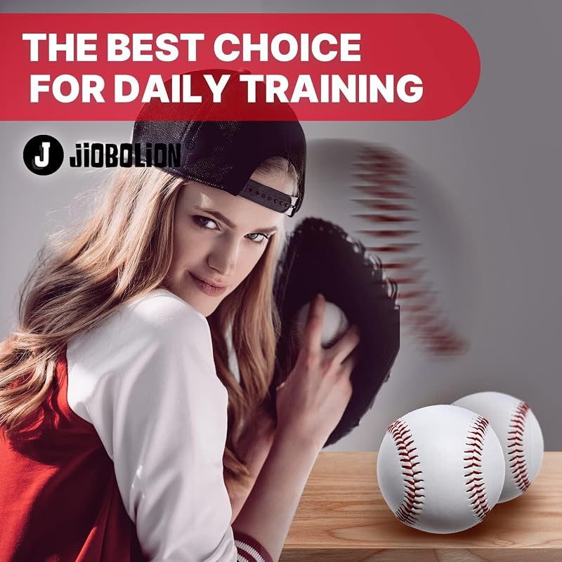 9-Inch Baseballs, Leather-Covered Training Ball, 108 Stitches, 5 oz, 1 Ball, 435 Grams