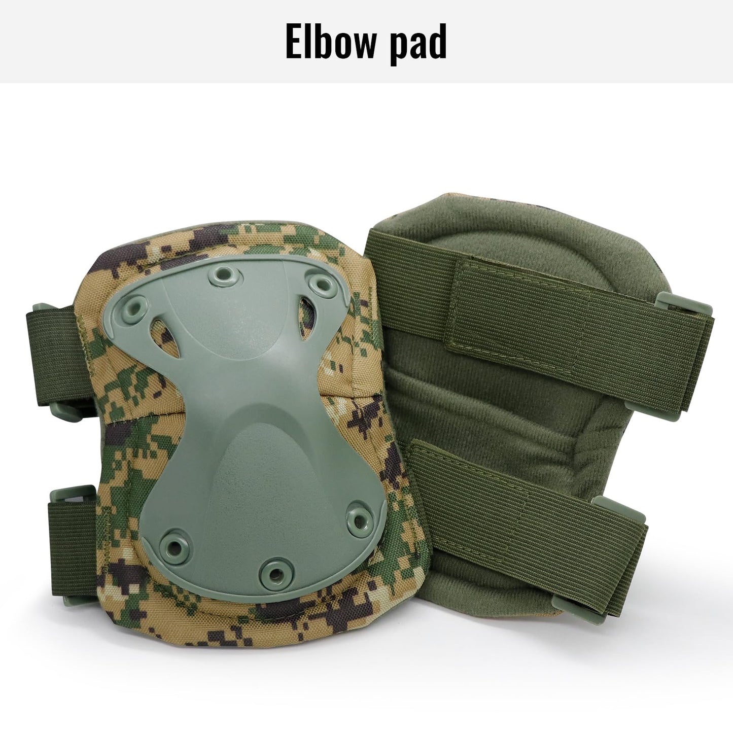 Qavctw Tactical Knee and Elbow Pads Set Protective Gear Knee Pads for Outdoor Sports Combat Paintball CS Cycling Skateboarding Skate Safety Guards Pads