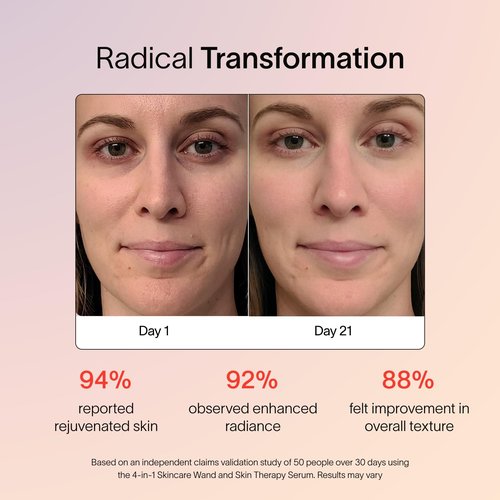 Solawave 4-in-1 Radiant Renewal Red Light Therapy Wand & Renew Complex Activation Serum | Beauty Device for Face & Neck | Serum Boosts Anti-Aging Effects, Reduces Wrinkles, Dark Circles & Puffiness