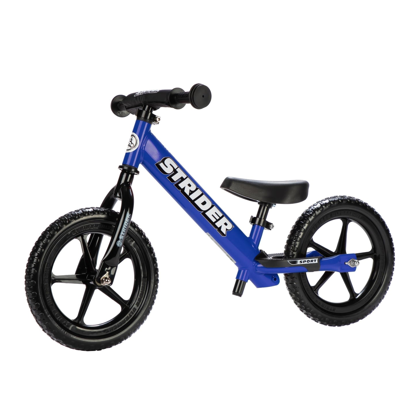 Strider 12 Sport Bike, Blue - No Pedal Balance Bicycle for Kids 1 to 4 Years - Includes Safety Pad, Padded Seat,Mini Grips, Flat-Free Tires -Easy Assembly, Tool-Free Adjustments