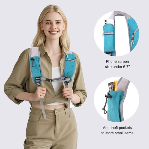 MOSISO 15L Small Hiking Backpack, Foldable Travel Daypack Lightweight Packable Back Pack for Women Men Travel Camping Outdoor, Teal Blue