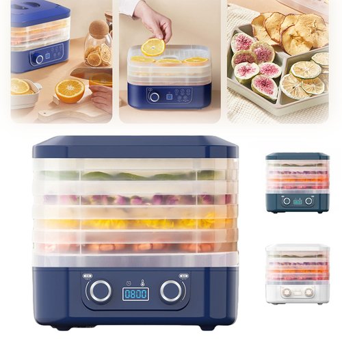 Freeze Dryer Machine for Home with 5 Trays, Freeze Dryer Digital Adjustable Timer & Temperature Control for Fruits, Meat, Vegetables, Candy & Snacks (Blue（five layers）)