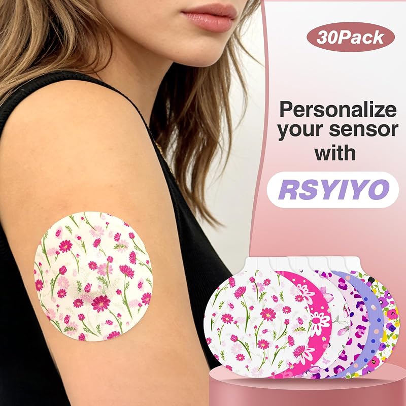 Floral Fantasy 30-Pack Waterproof Libre 2 Sensor Covers
