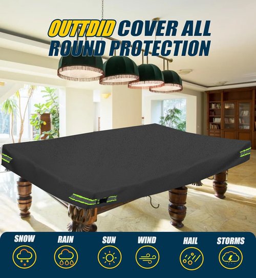 Pool Table Cover 7ft - Billiard Table Cover, 600D Waterproof Covers for Billiard Pool Table, Heavy Duty Scratched-Free UV Protection Snooker Furniture Table Cover - 7 Feet
