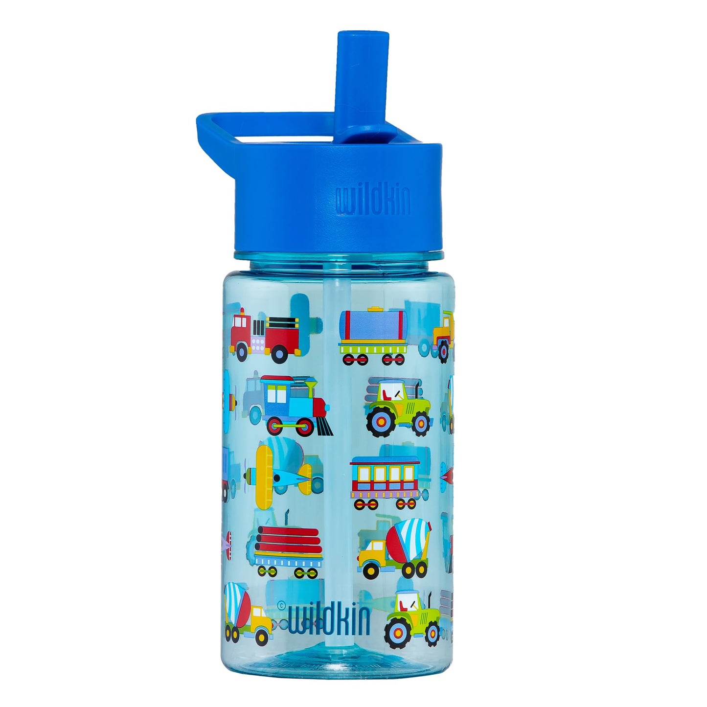 Wildkin Kids 16 oz Water Bottle for Boys – BPA-Free Tritan, Leak-Proof Lid, Reusable & Dishwasher Safe, Durable Kids Water Bottle for School, Sports & Travel, Ages 3 & Up – Trains, Planes & Trucks