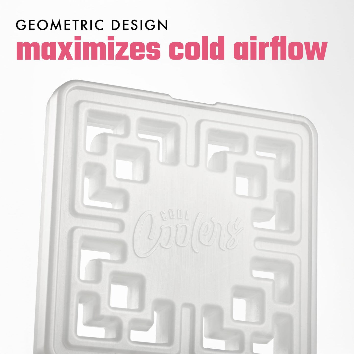 Cool Coolers XL Fashion Ice by Fit & Fresh, 3pk Ice Blocks for Lunchboxes, Quick Freeze, Space Saving, Stylish Reusable Freezer Packs for Coolers, Pearl White