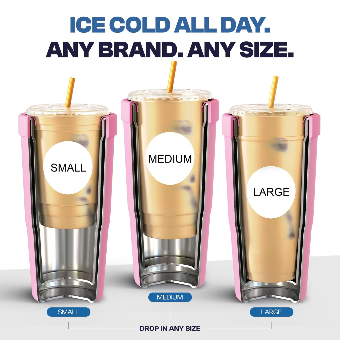 Frost Buddy Togo Buddy | 30 oz Stainless Steel Vacuum Insulated Tumbler | To Go Coffee Cup – Iced Coffee Cups, Iced Coffee Sleeve, Travel Mug, Thermal Cup for Hot & Cold Drinks, Dunkin Cup (Aurora)