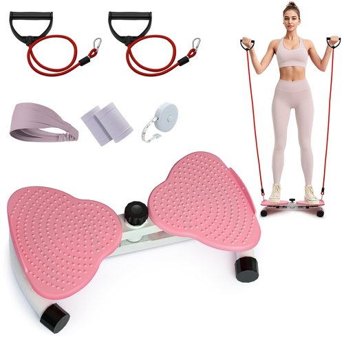 Liznkjious Waist Twisting Machine, Ab Twist Board with Resistance Bands, 260 lbs Weight Capacity, Noiseless Twist Exercise Machine for Women Men Slim Waist and Core Ab Exercise