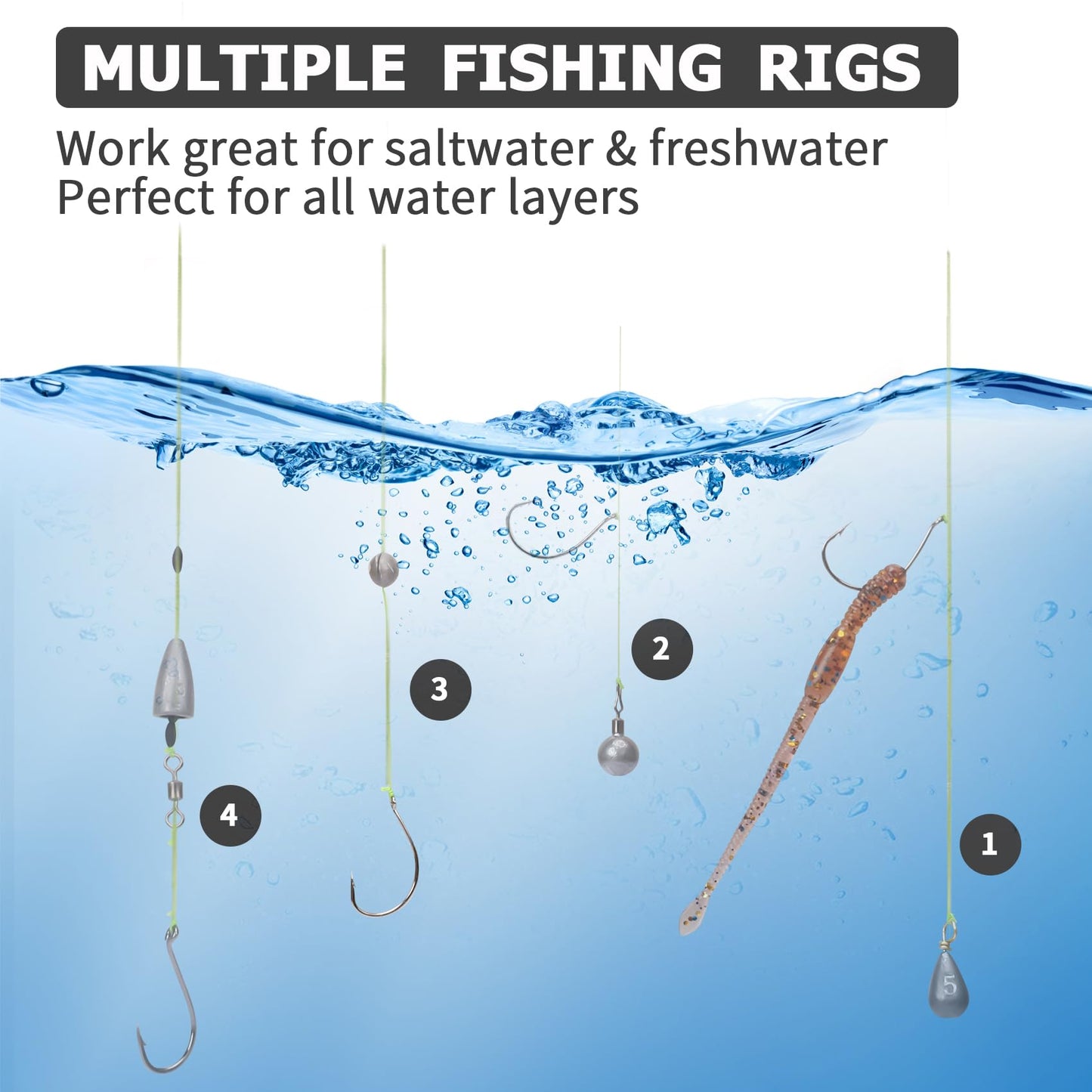 TRUSCEND Complete Fishing Lures - Tackle Box with Tackle Included - Crankbaits, Minnows, Frogs, Vibes, Poppers, Spinners, Spoons, Soft Baits, Hooks & Weights Accessories Kit for Bass Panfish Trout