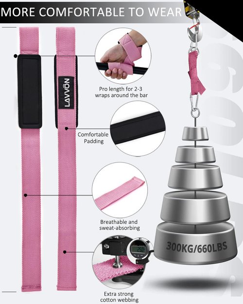 Barbell Squat Pad Set Nylon Padding AntiSlip- Thick Foam Barbell Pad for Squats Cushion,Lunges&Bar Padding for Hip Thrusts -Standard Weight Bar Pad -With Wrist Straps Weightlifting (Ankle-Pink)