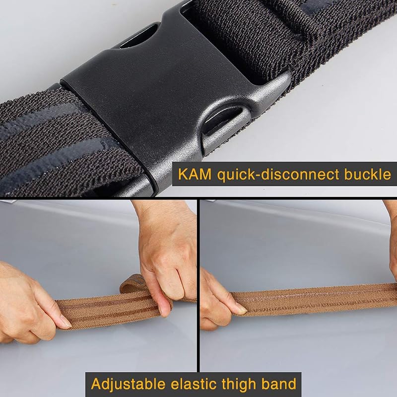 IDOGEAR Tactical Leg Strap Thigh Belt with Quick-Release Buckle – Black2