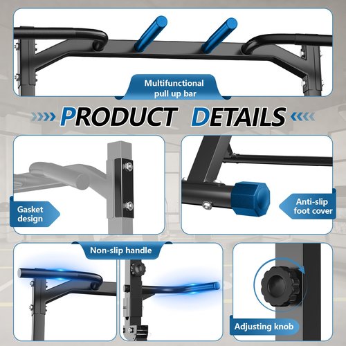 STACOO Foldable Pull Up Bar Pull Up Station,Power Tower with Triangular Structure, Multi-Functional Dip Station for Home Gym 300LB