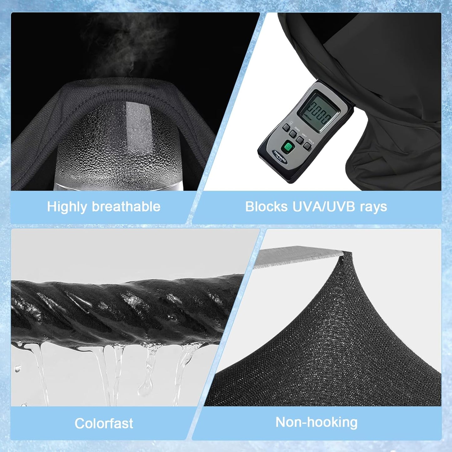 3 Pack Cooling Balaclava Mask for Men Women - Sun UV Protection Hood Face Cover for Cycling Skiing Fishing Motorcycle Breathable Full Head Pasamontañas