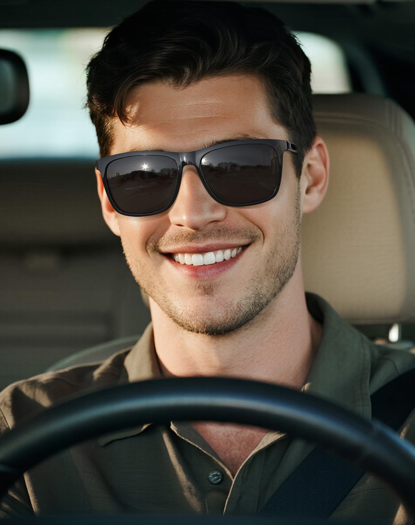 KALIYADI Mens-Sunglasses Polarized Sunglasses-Men Women: Classic Sun glasses with UV400 Protection for Driving Golf Fishing