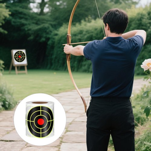 3" Splatter Targets, 1 Roll/200 Pcs Target Stickers for Shooting Range, Self Adhesive Paper Targets for Shooting Range, Reactive Paper Target for Archery Bow Shooting Practice (200)