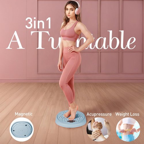 Eueiykw Twist Board for Exercise Waist Slimming Balance Rotating Disc with Massage,Home Gym Equipment for Weight Loss
