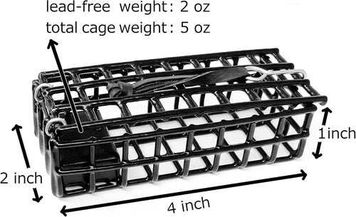 AirFly Bait Cage for Crab Traps, Nets, Rings, Loops - 4”x2”x1”, 5oz, Secure & Durable for Dungeness, Rock & Blue Crabs, Designed in USA