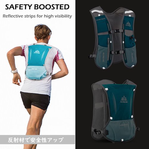 TRIWONDER Hydration Pack Backpack 5L Marathoner Running Race Hydration Vest (Black - with 1.5L Water Bladder)