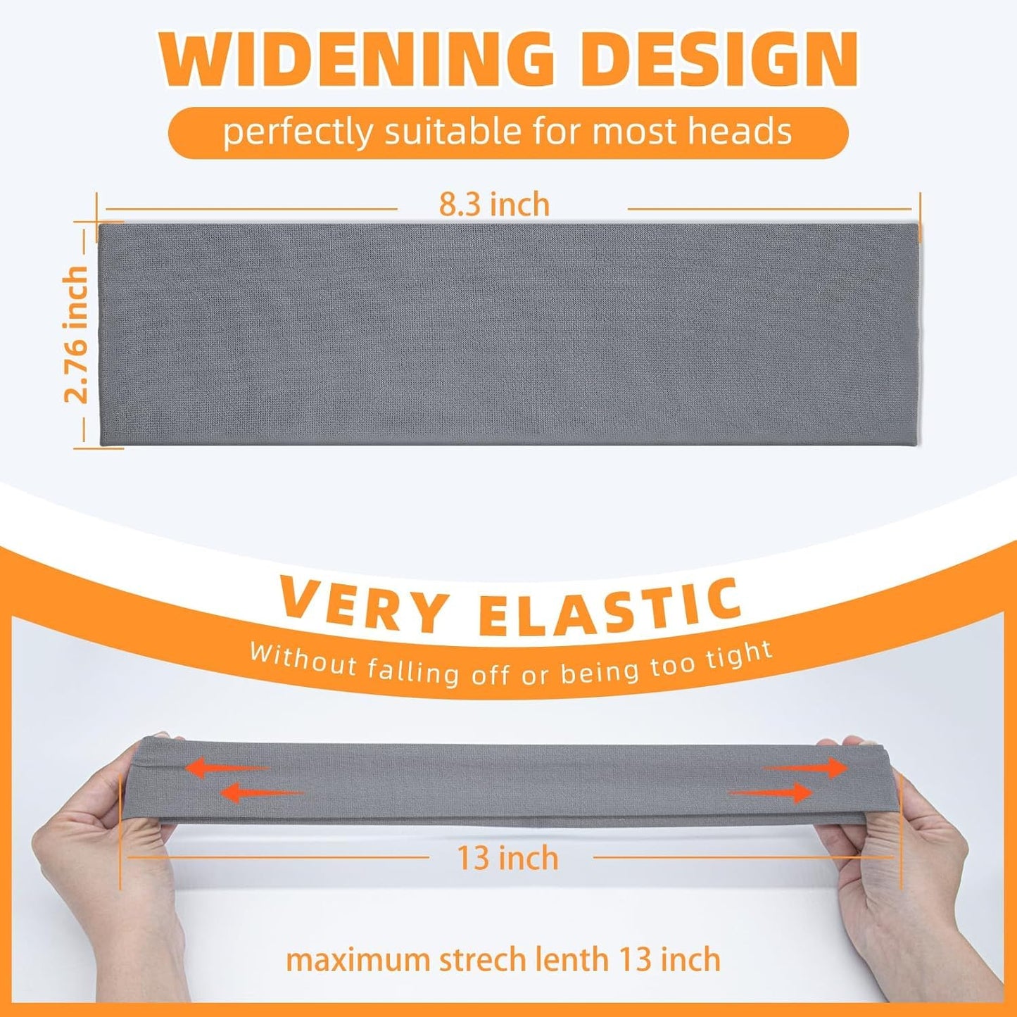 Headbands for Women 8PCS [Summer-Exclusive Headband], Non Slip Sports Headband Elastic Soft Running Fashion Headband Absorb Sweat Headbands for Men for Women for Working Out, Travel