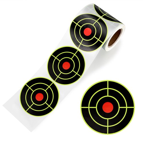 Shooting Splatter Targets Stickers,Self Adhesive Shooting Targets Paper, Reactive Target Shooting Splatter Stickers for Shooting Range, Archery Bow, Practice Training，200 Pcs/Roll 3 Inch