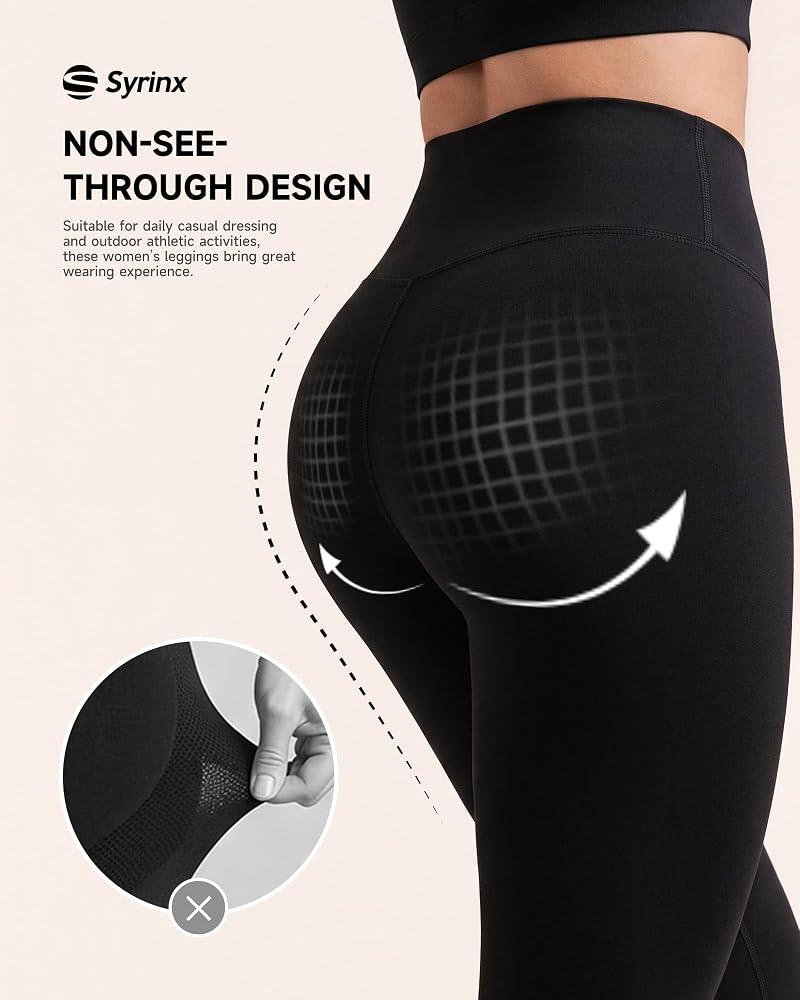 Syrinx 7 Pack High Waisted leggings for Women - Soft Stretchy Tummy-Control Yoga Pants (Black, XX-Large) Variation of THIS listing