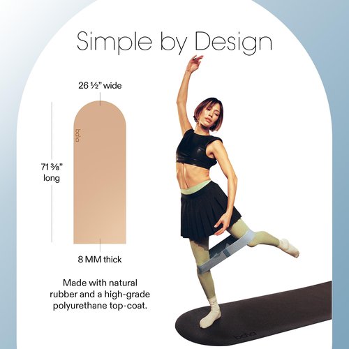 Bala Yoga Mat for Home Gym, 5mm (Sand) - Non Slip Exercise Mat for Home Workout, Stretching, Pilates, Aerobics & Floor & Fitness Work Out - Indoor Exercising Mat
