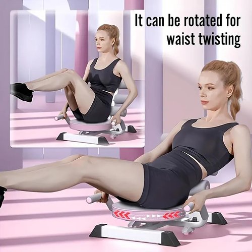 Vicamy Sit Up Assistant, Thickened and Enlarged Springs & 360° Rotating Base, Multi-Functional Full-Body Exercise Equipment, Silent Design for Men & Women (Pink)