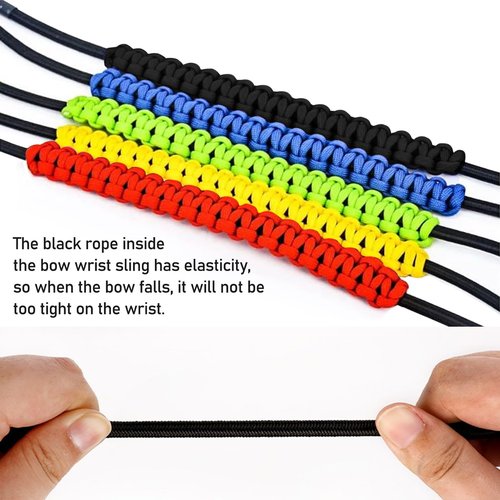 Archery Bow Wrist Sling, 550 Paracord Strap for Compound Bow & Recurve (Blue)