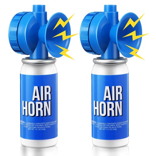 Saillong 2 Pack 1.4oz Marine Boat Air Horn, Loud Air Horns for Safety, Mini Small Blow Fog Bear Horn, Meet Coast Guard, Emergency Use for Marine Boating Sporting Events Outdoor Alarm