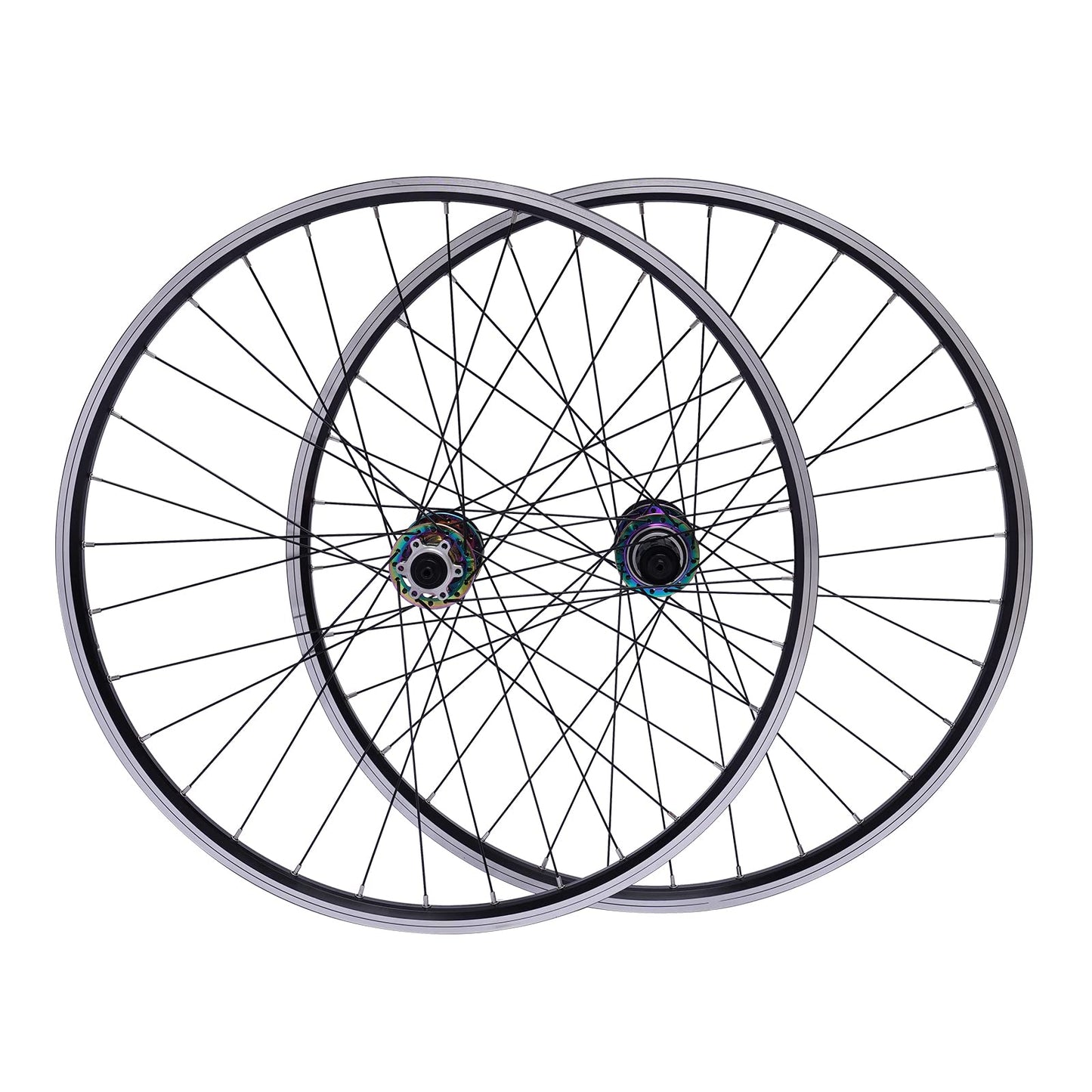 27.5" Mountain Bike Wheelset, Aluminum Alloy Rim 32H High Strength Bike Wheels, Dual-Six-Hole Disc-Brakes, Compatible 7-12 Speed Cassette