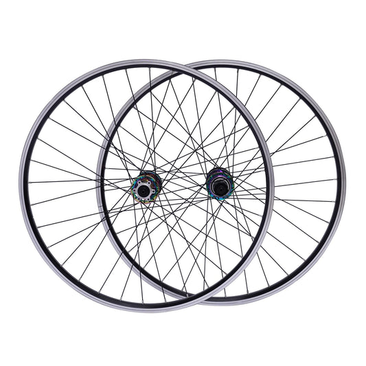 27.5" Mountain Bike Wheelset, Aluminum Alloy Rim 32H High Strength Bike Wheels, Dual-Six-Hole Disc-Brakes, Compatible 7-12 Speed Cassette