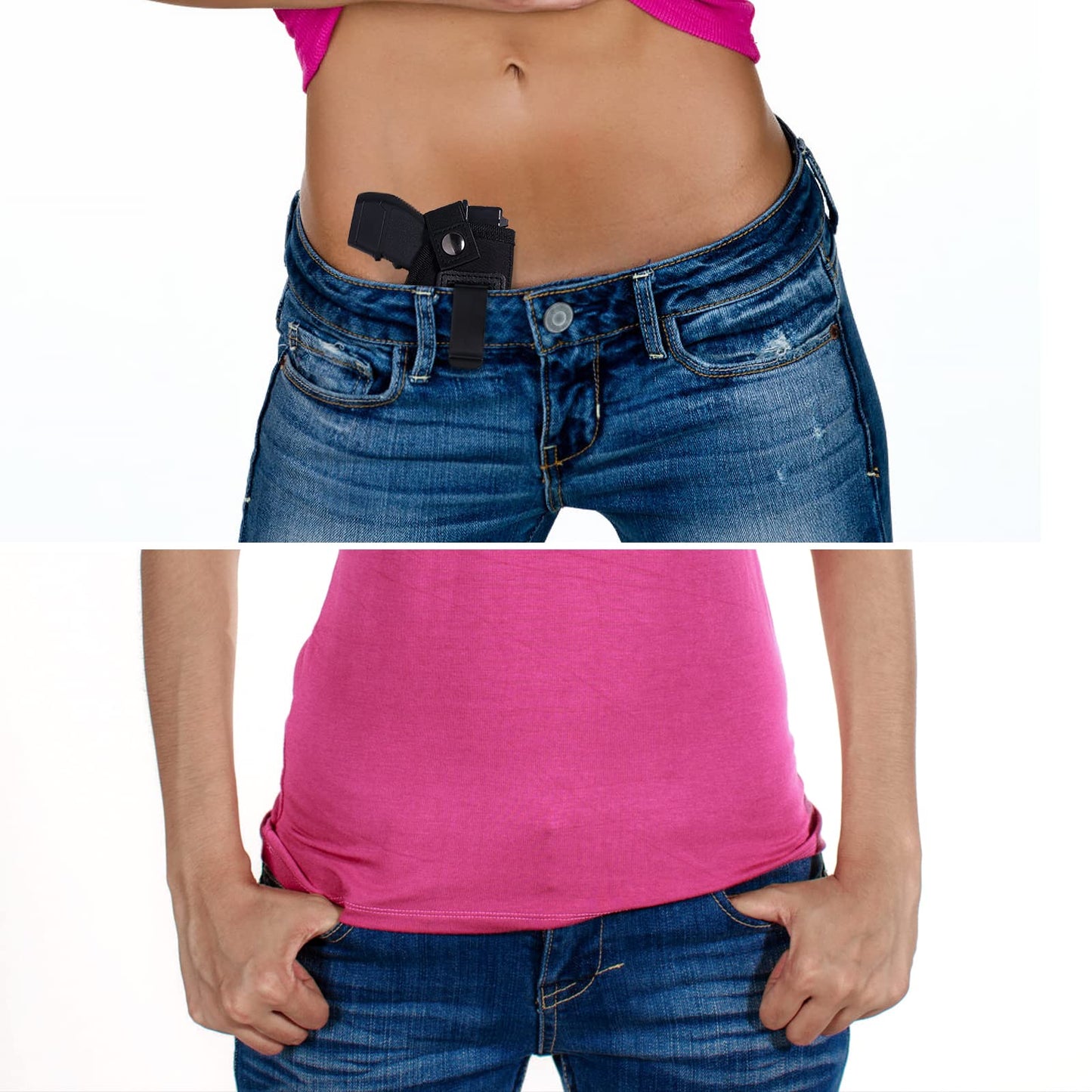 POYOLEE IWB Holsters for Women Concealed Carry Gun Holster Pistols Holster for Micro Sized Handgun Right/Left Handed. (Black, Right-Handed Draw (IWB))