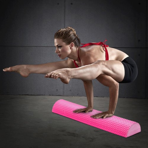 High Density Half Round Foam Roller Support,Physical Muscle Restoration,Full Body Athletic Massager for Back Stretching,Yoga Pilates Fitness Equipment with Massage Floating Point