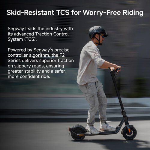 Segway Ninebot F2 Electric KickScooter - 350W Motor, Up to 25 Mi Range and 18 MPH, w/t 10-inch‎ Self-Sealing Tubeless Tires, Dual Braking System and Cruise Control, UL-2272 Certified