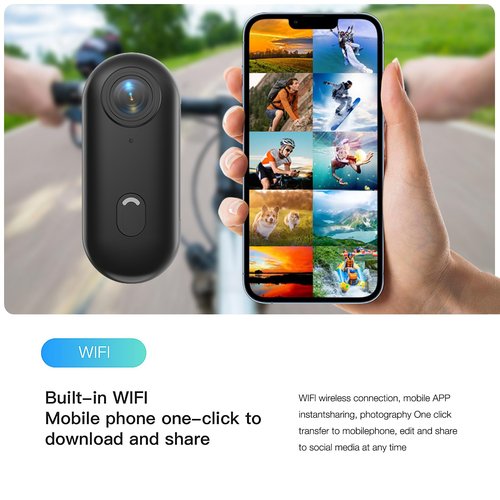 FOUKWAKC H7 64GB 1080P Thumb Action Camera, Mini Body Cameras, Wearable Pocket Vlogging Camera with Magnetic Lanyard, Small Portable Camcorder Helmet Cam for Work, Cycling, Travel, Pet Walking