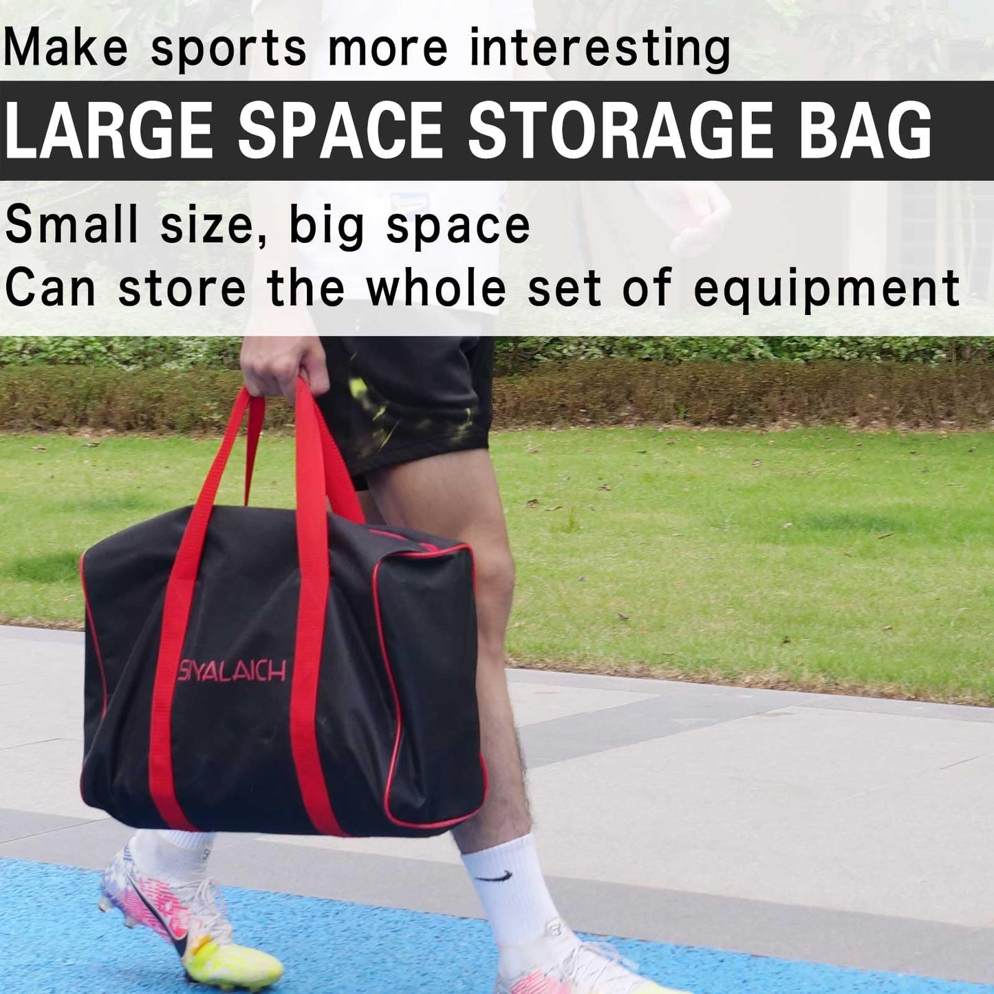 SIYALAICH Ultimate Portable Pitching Target Net for Baseball, Softball & Football | Pro-Tested Practice System with Numbered Strike Zone | Includes Carry Bag & Enables Quick Assembly(Black/Red)