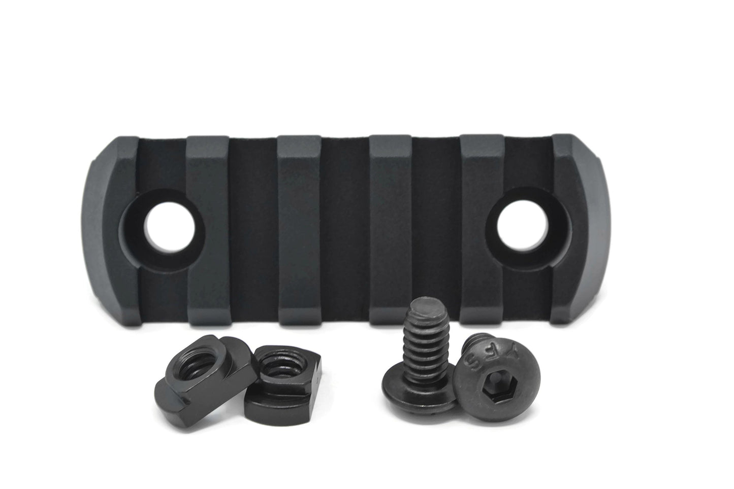 STNGR USA 5-Slot M-LOK Aluminum Picatinny Rail Section Accessory - Proudly Made in USA - Includes 2 T-Nuts & 2 Screws
