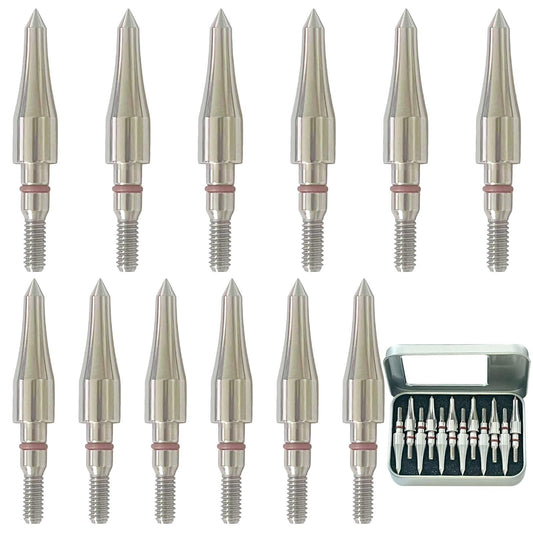 Field Points arrowheads 125 Grains Archery Field Points, 5/16" Stainless Steel Screw in Archery Field Tips and Broadheads (1 Dozen 12 PCS)