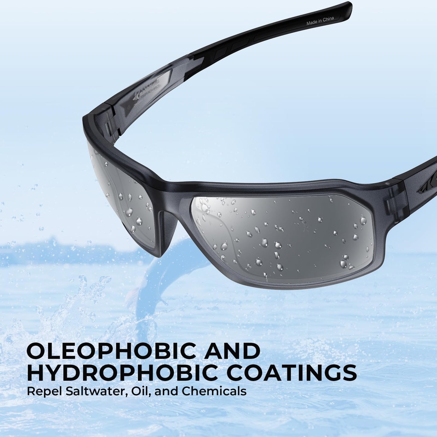 KastKing Chippewa Polarized Sunglasses – UV400 Protection, Full Wrap, 1.0mm TAC Lenses for Fishing, Cycling & Outdoor Sports