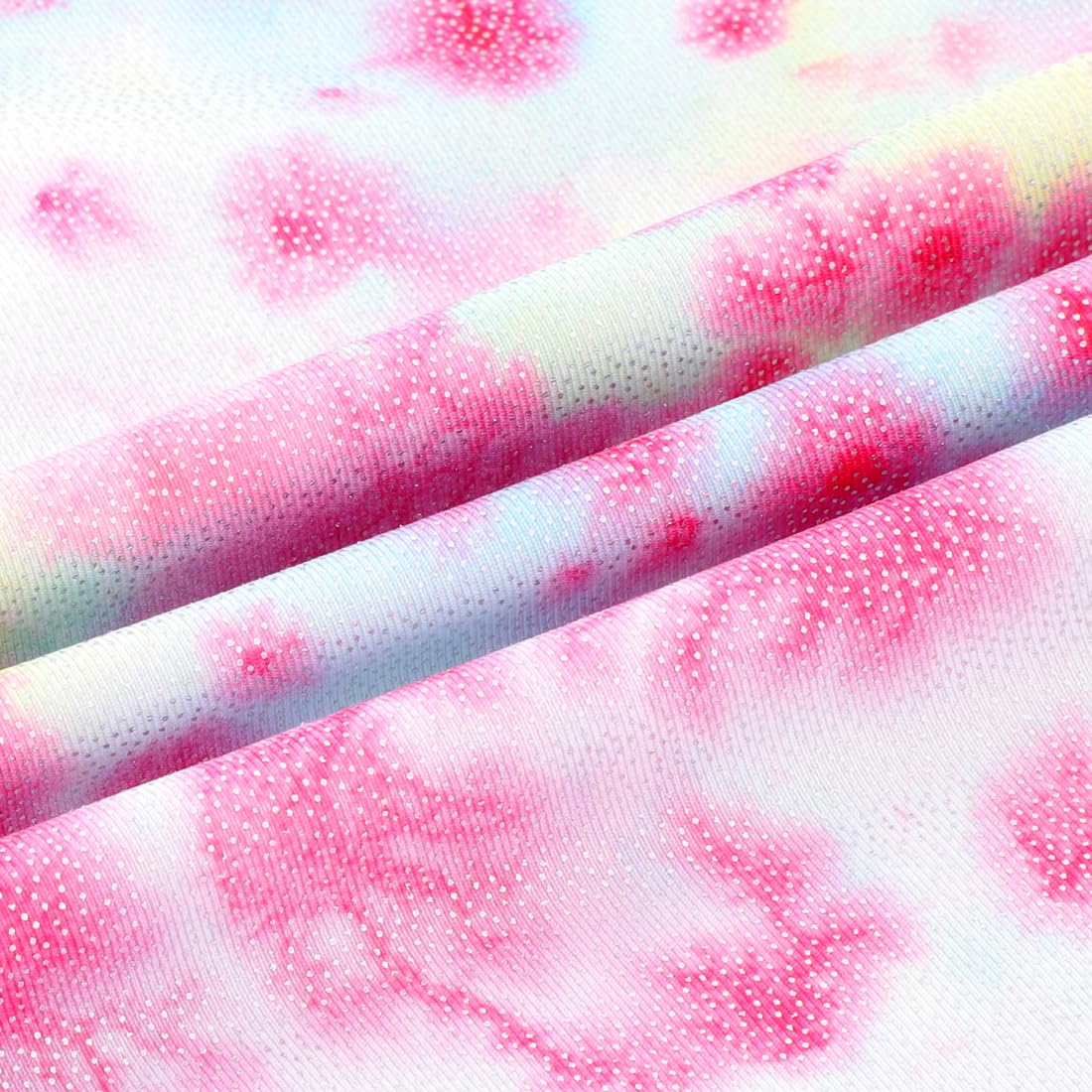 HOZIY Gymnastics Leotards for Girls 4t 5t Tumbling Outfits Tie Dye Flower Floral Biketard Pink White Blue Yellow Dance Clothing Toddlers Sparkly